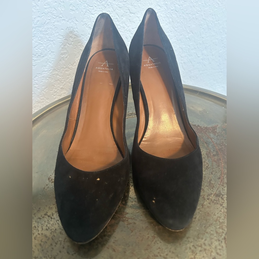 AQUATALIA black wedge heel 10.5
